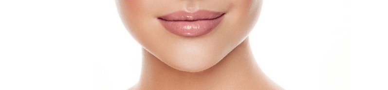 beautiful girl with plump lips